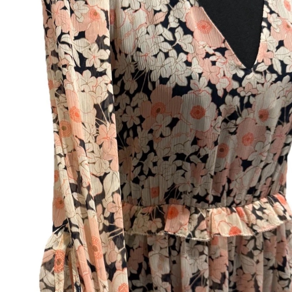 Tommy Hilfiger Women's Multicolor Floral Dress, Keyhole Back, Ruffles, Small NWT - Picture 6 of 15